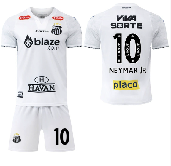 Santos Neymar Jr 25/26 Youth Home Kit - The Art of Soccer Shop