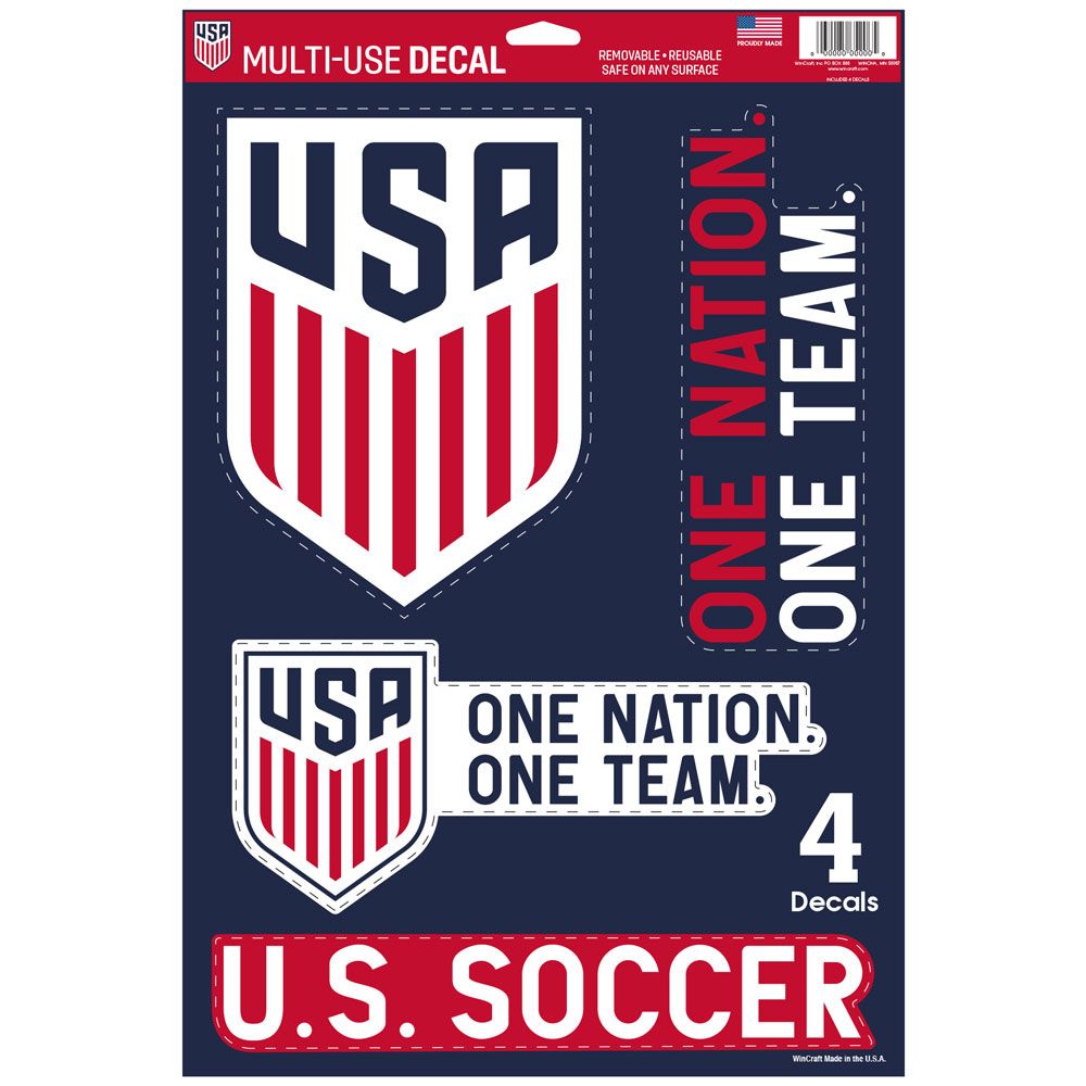 US SOCCER - NATIONAL TEAM MULTI-USE DECAL 11" X 17"