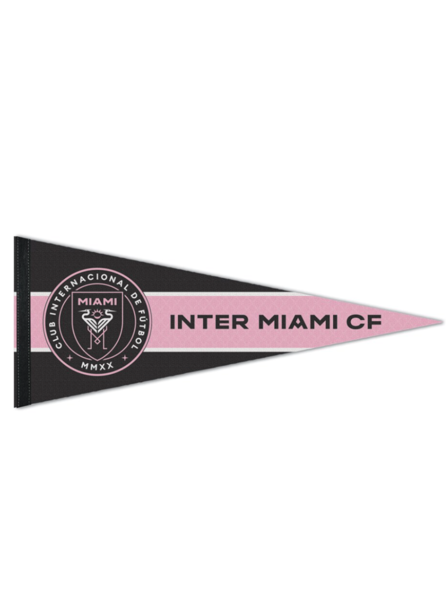 Inter Miami CF WinCraft 12" x 30" Wordmark Premium Pennant - The Art of Soccer Shop