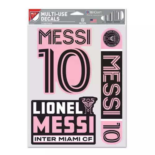 Wincraft Inter Miami CF Lionel Messi 3pk Fan Decals