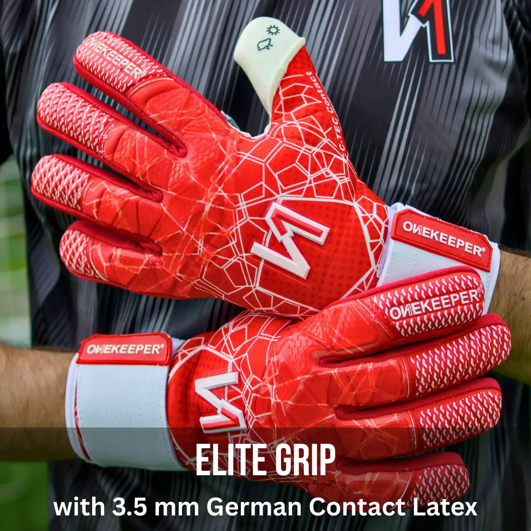 C-TEC Red and White with Thin Neoprene Backhand