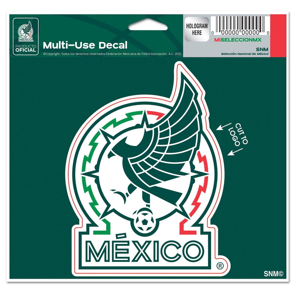 MEXICAN NATIONAL SOCCER MULTI-USE DECAL - CUT TO LOGO 5" X 6" - The Art of Soccer Shop