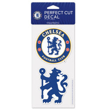 Load image into Gallery viewer, CHELSEA FC PERFECT CUT DECAL SET OF TWO 4&quot;X4&quot;
