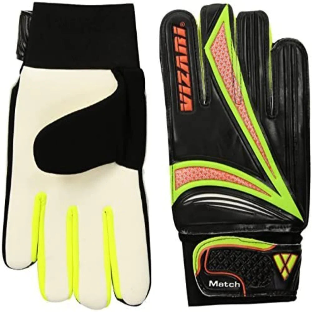 Vizari junior Match Gloves-Black/Green - The Art of Soccer Shop