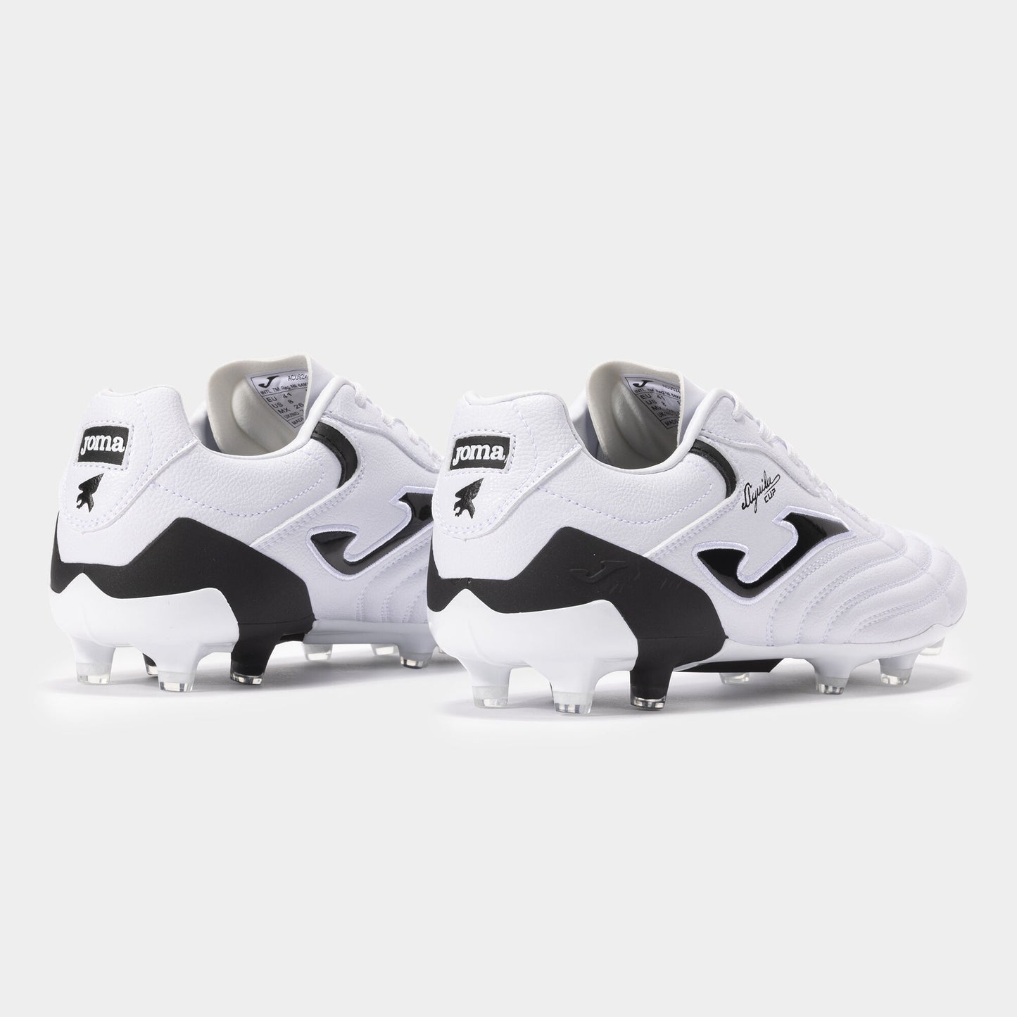 JOMA BOOTS AGUILA CUP 24 FIRM GROUND FG WHITE BLACK - The Art of Soccer Shop