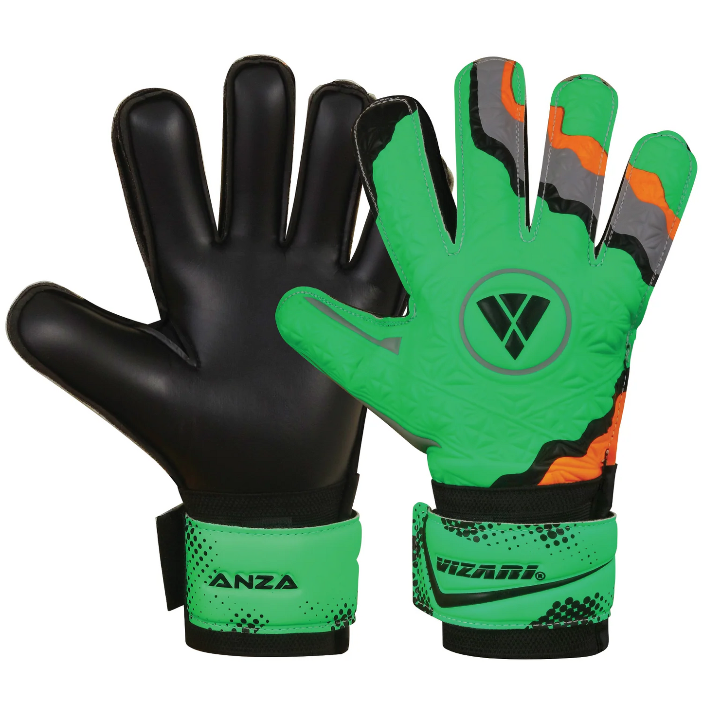 Vizari ANZA F.P. Goalkeeping Glove- Green/Black - The Art of Soccer Shop