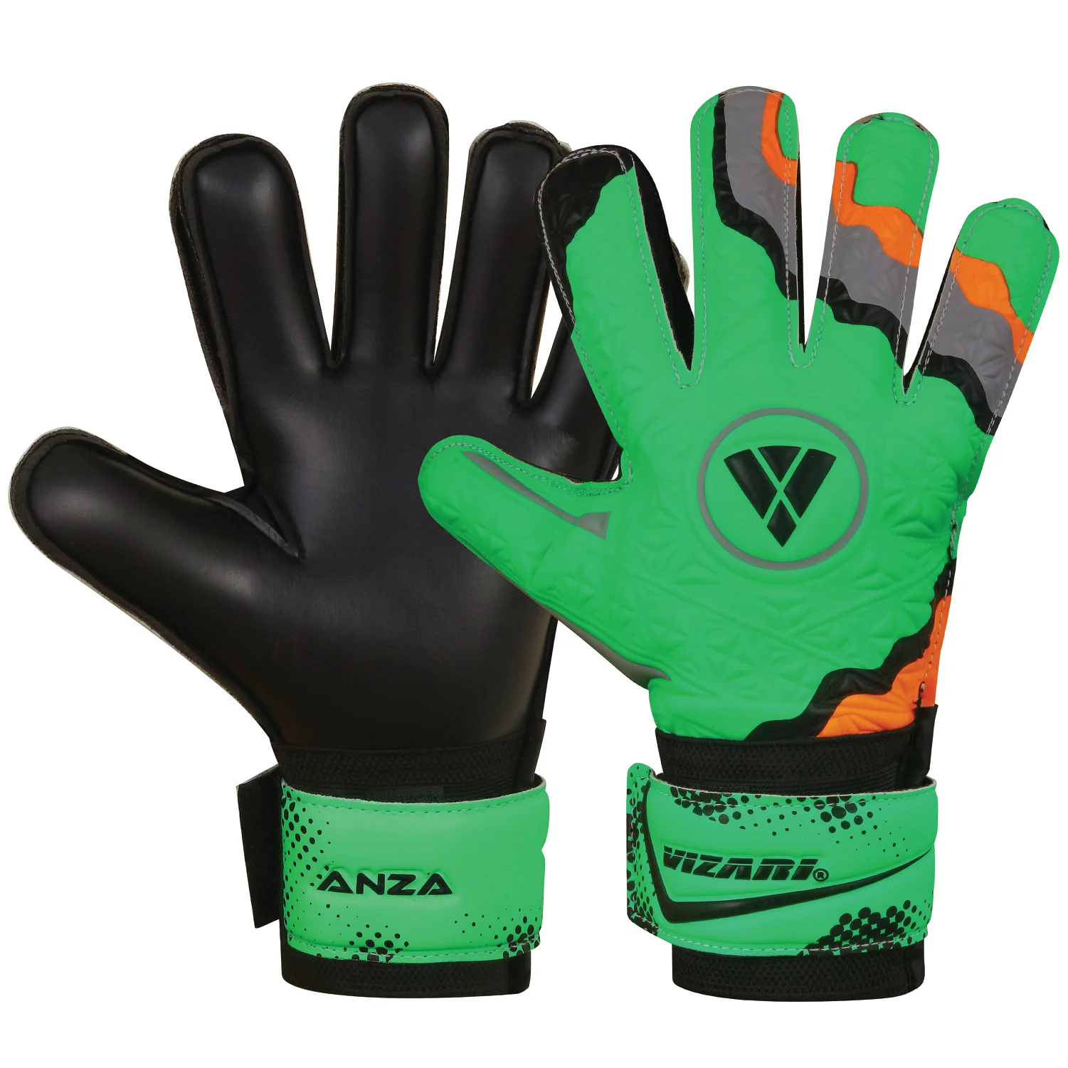 Vizari ANZA F.P. Goalkeeping Glove- Green/Black - The Art of Soccer Shop