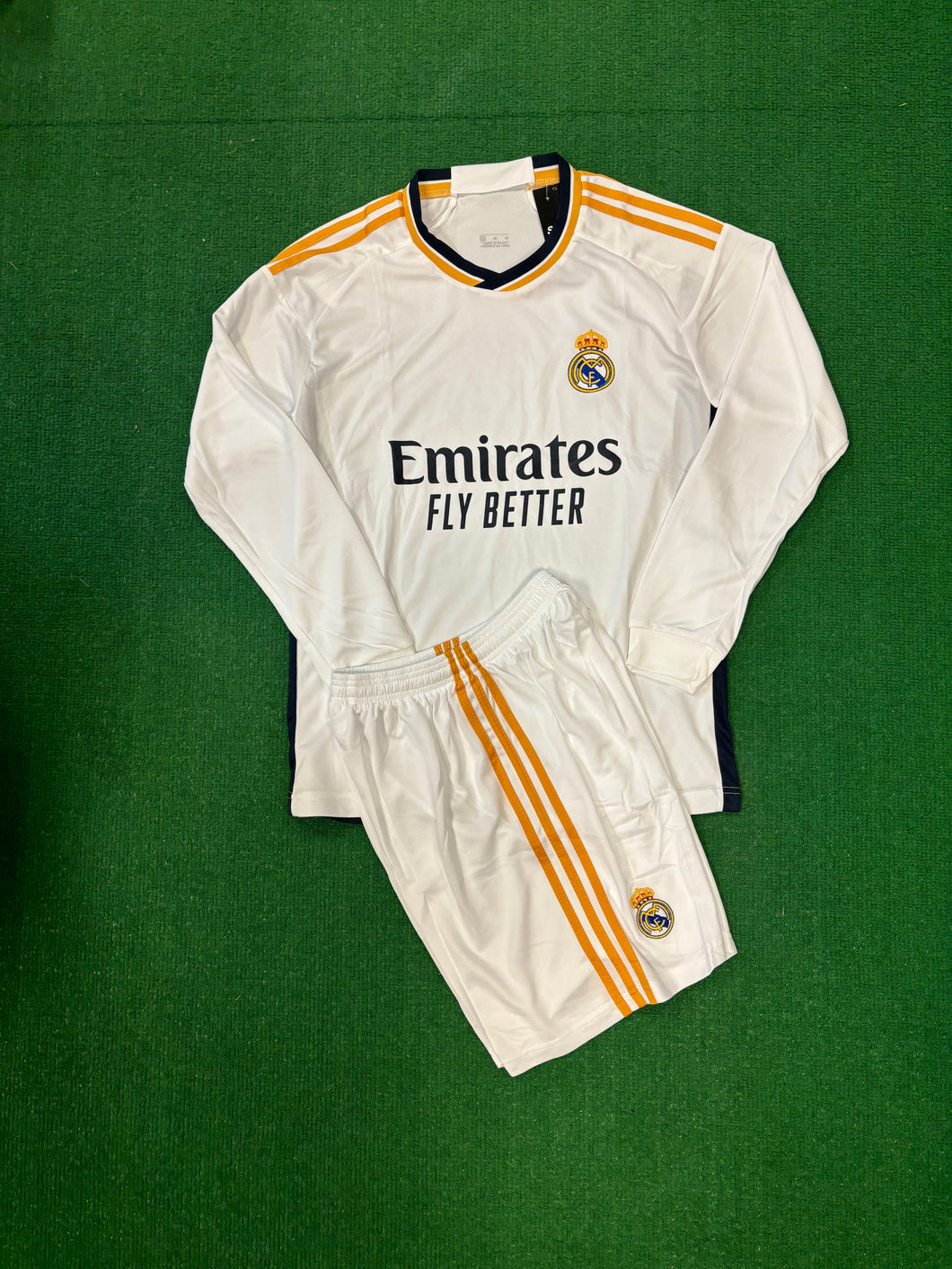 Real Madrid 23/24 Long Sleeve Adult Home Kit