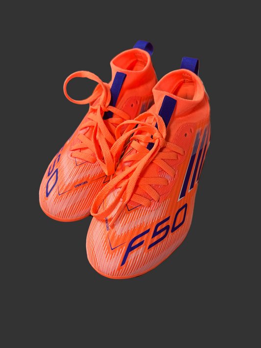 adidas F50 League FG/MG Mid J Cleat (SIZE 1 &2) - The Art of Soccer Shop