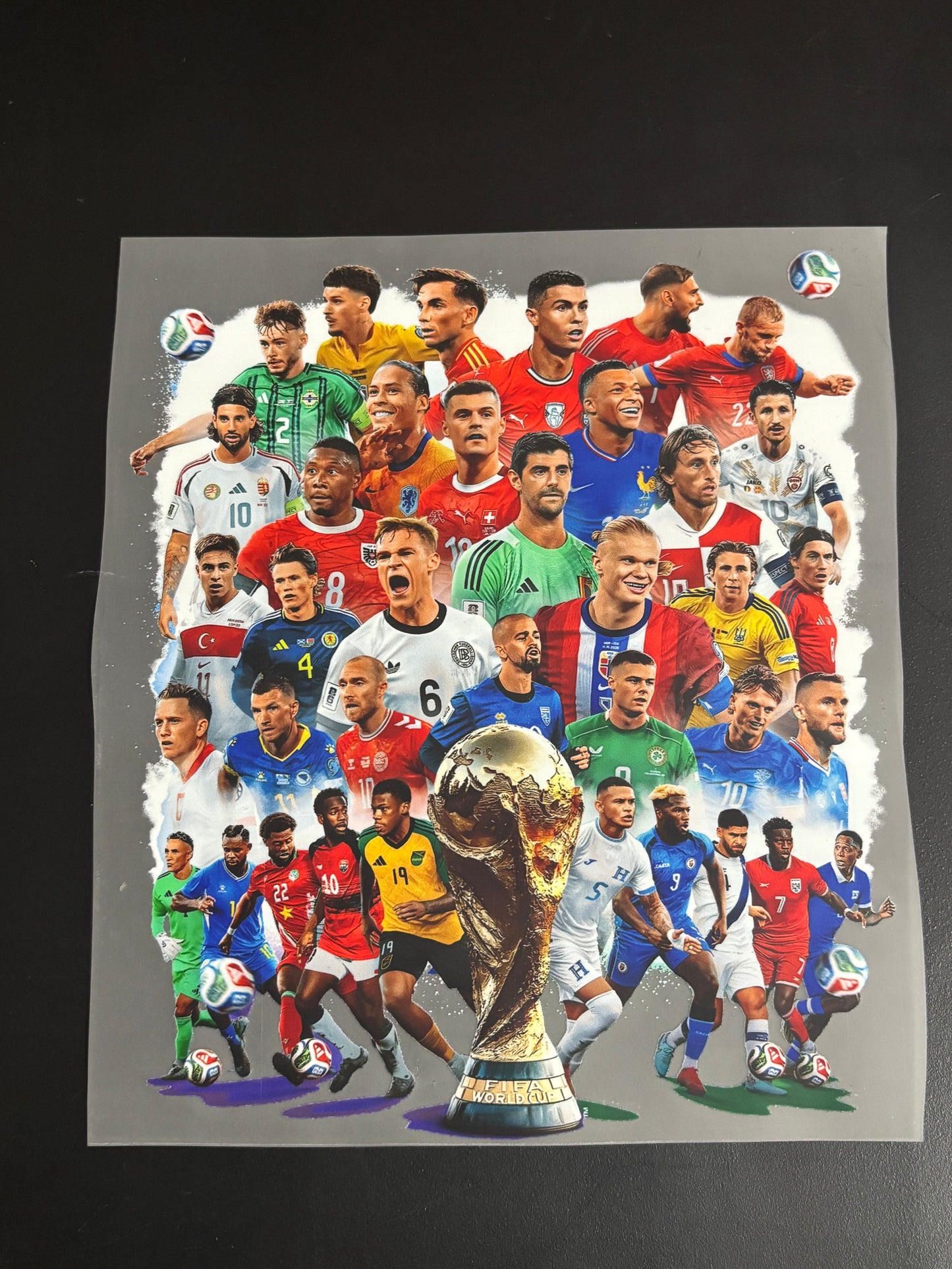 World Cup Heat Transfered T shirts with logos