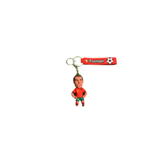 Load image into Gallery viewer, Soccer Player Figurine Keychain
