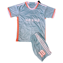 Load image into Gallery viewer, Inter Miami Aqua Youth Messi Kit
