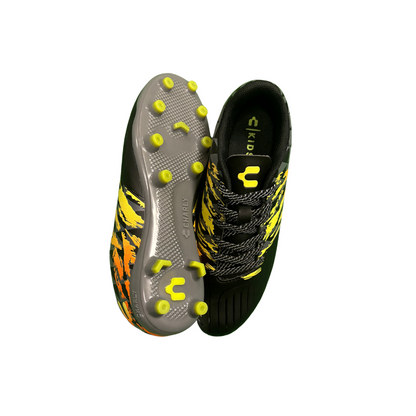 Charly Youth Grasshopper 4.0 FG Cleats (Black/Org./Lemon) - The Art of Soccer Shop
