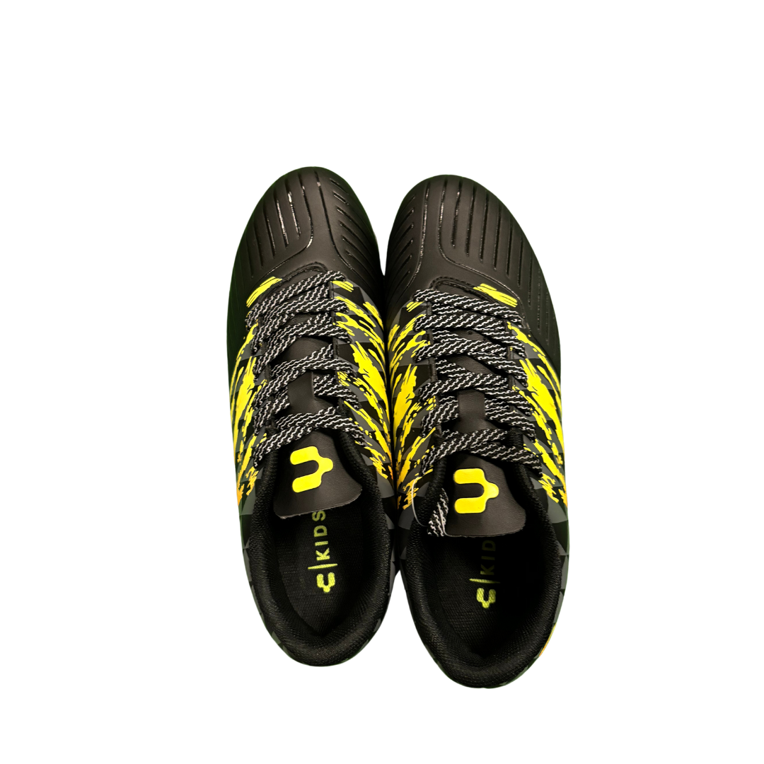 Charly Youth Grasshopper 4.0 FG Cleats (Black/Org./Lemon) - The Art of Soccer Shop