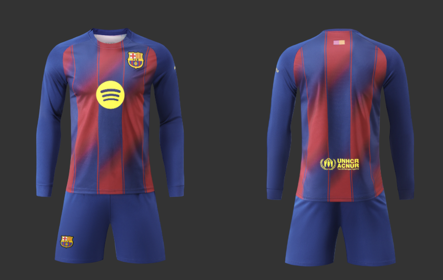Barcelona 25/26 Youth Home Long Sleeve Set
