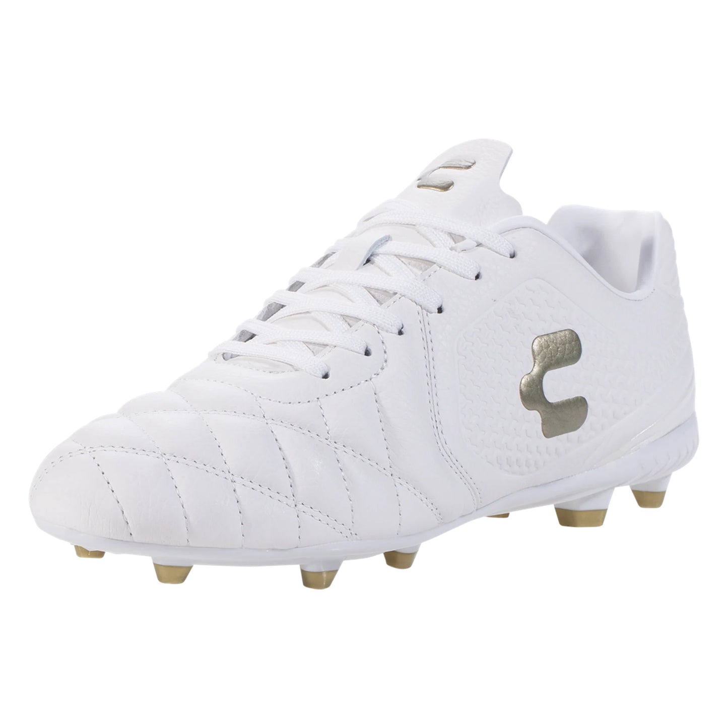 Charly Legendario 2.0 LT FG Firm Ground Soccer Cleat white/gold - The Art of Soccer Shop