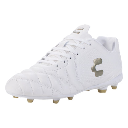 Charly Legendario 2.0 LT FG Firm Ground Soccer Cleat white/gold - The Art of Soccer Shop
