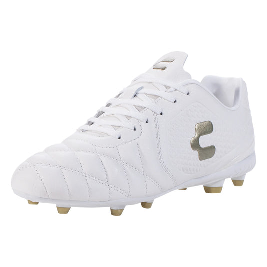 Charly Legendario 2.0 LT FG Firm Ground Soccer Cleat white/gold - The Art of Soccer Shop
