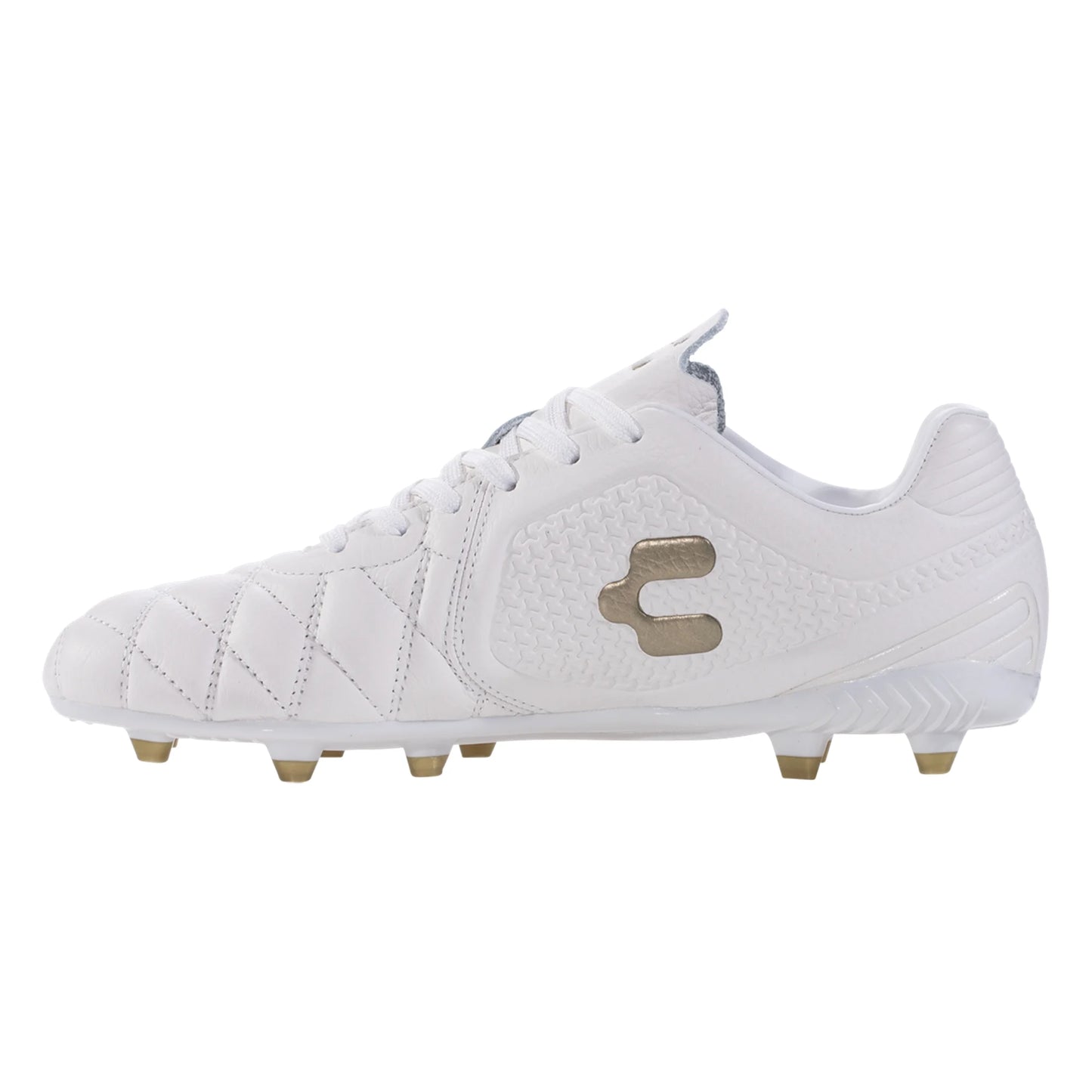 Charly Legendario 2.0 LT FG Firm Ground Soccer Cleat white/gold - The Art of Soccer Shop