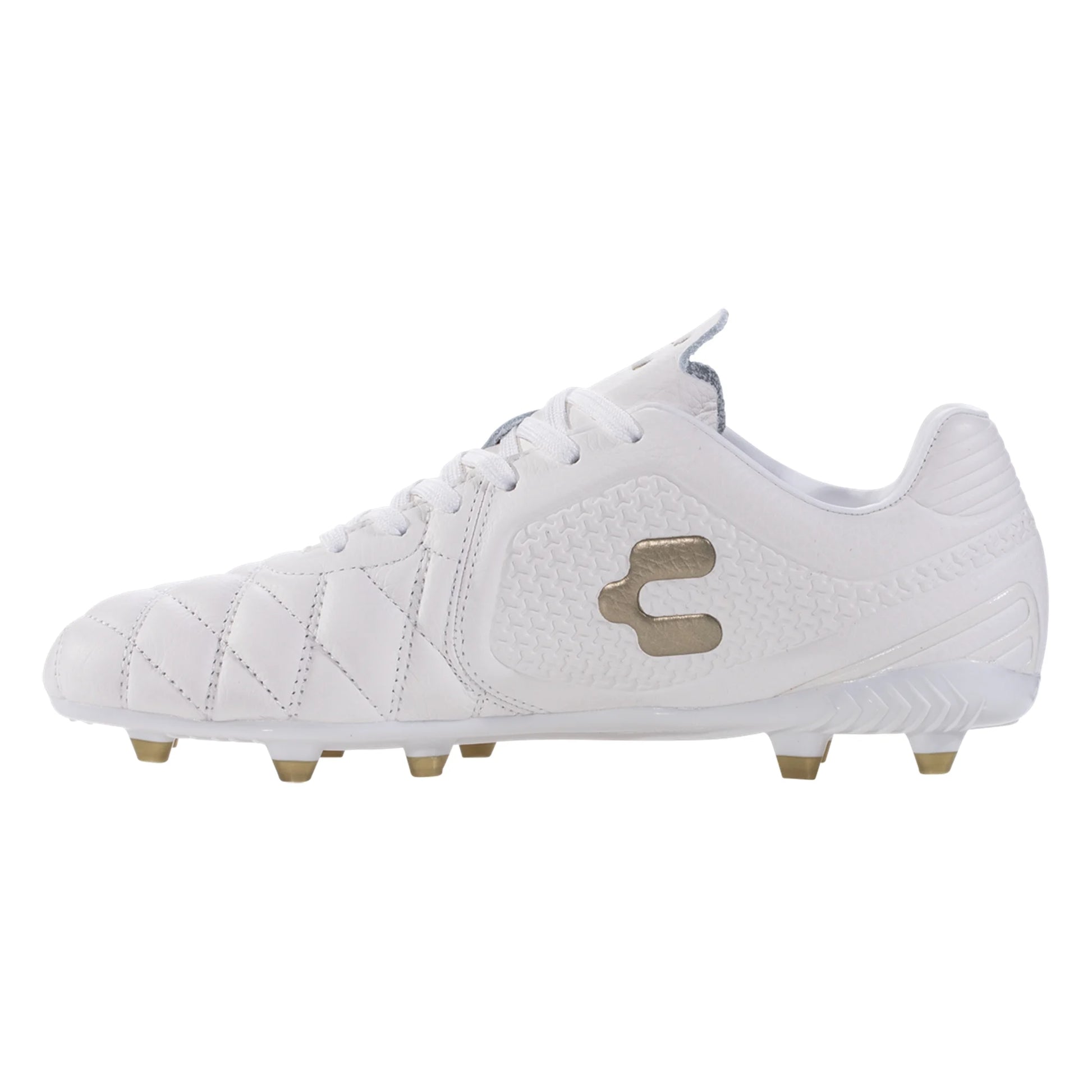 Charly Legendario 2.0 LT FG Firm Ground Soccer Cleat white/gold - The Art of Soccer Shop