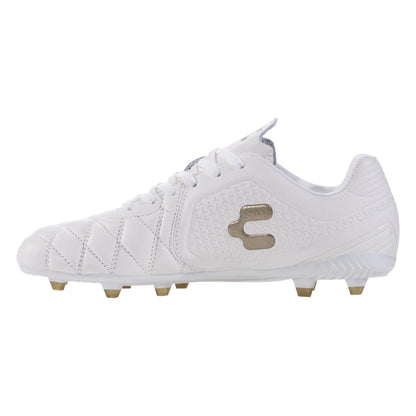 Charly Legendario 2.0 LT FG Firm Ground Soccer Cleat white/gold - The Art of Soccer Shop