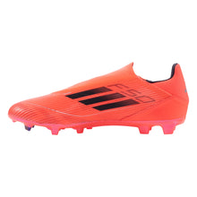 Load image into Gallery viewer, adidas F50 League Laceless FG/MG Firm Ground Soccer Cleat Turbo/Aurora Black/Platinum Metallic
