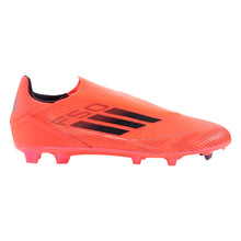 Load image into Gallery viewer, adidas F50 League Laceless FG/MG Firm Ground Soccer Cleat Turbo/Aurora Black/Platinum Metallic
