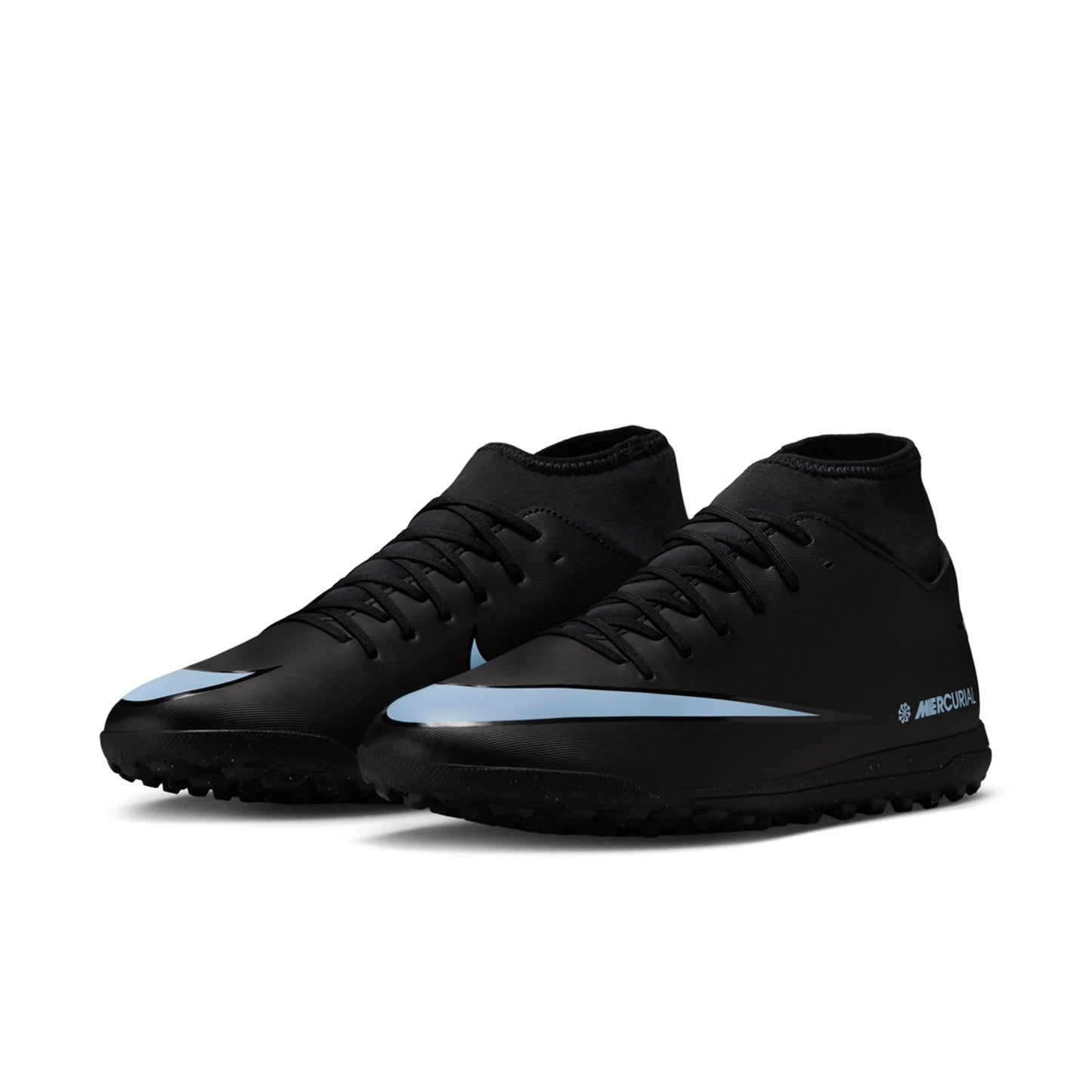 Nike Zoom Mercurial Superfly 10 Club TF Turf Soccer Cleat Black/Ice Blue