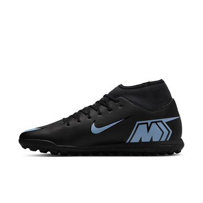 Nike Zoom Mercurial Superfly 10 Club TF Turf Soccer Cleat Black/Ice Blue