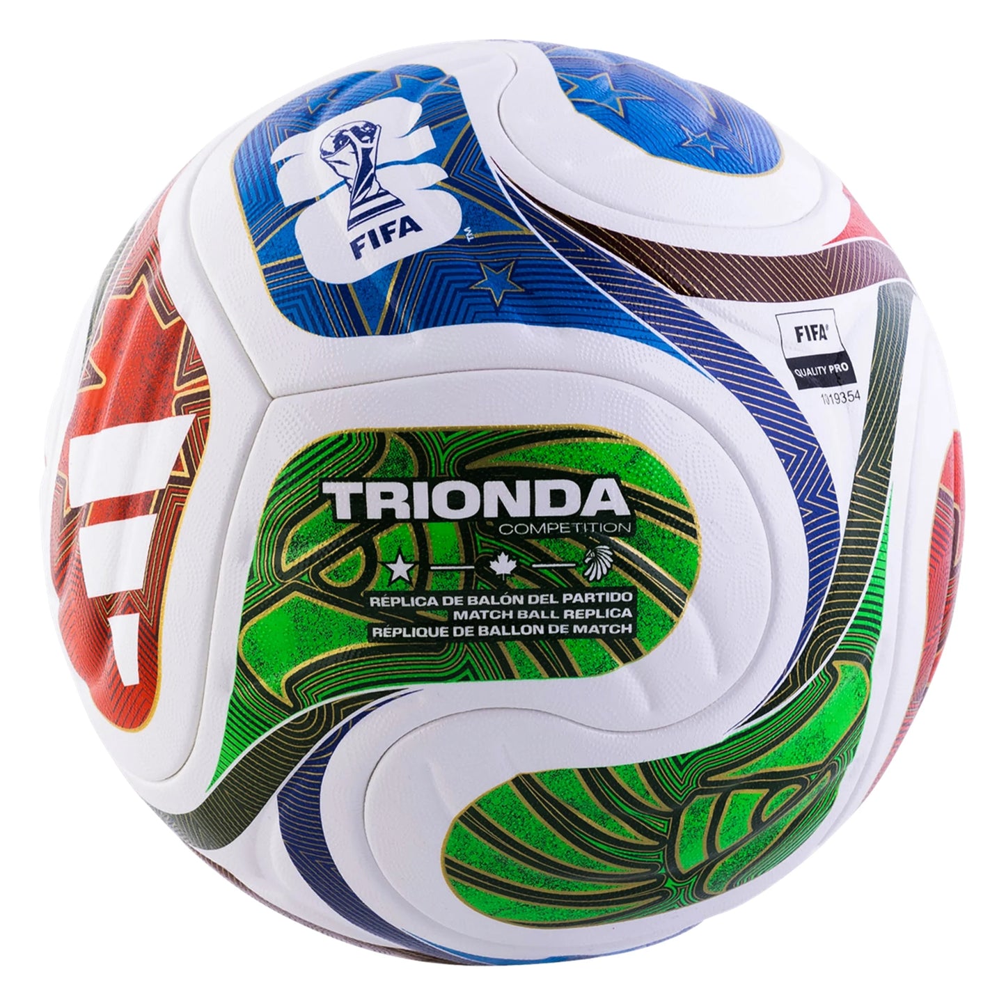 adidas Trionda Competition FIFA World Cup 2026™ Soccer Ball - White/Blue/Red/Green - The Art of Soccer Shop