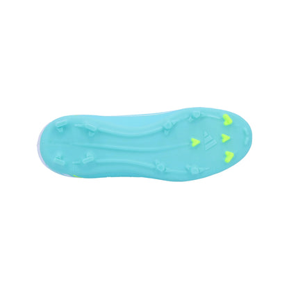 adidas F50 League Messi FG/MG Junior Firm Ground Soccer Cleat White/Lucid Pink/Aqua Blue - The Art of Soccer Shop