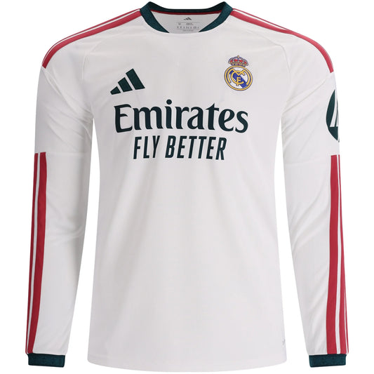 Men's Replica adidas Real Madrid Long Sleeve Home Jersey 26/27