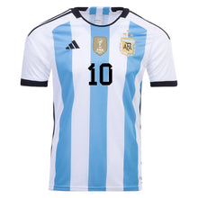 Load image into Gallery viewer, Men&#39;s adidas Messi Argentina Home Jersey 2022 - 3 Stars
