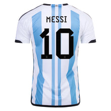 Load image into Gallery viewer, Men&#39;s adidas Messi Argentina Home Jersey 2022 - 3 Stars
