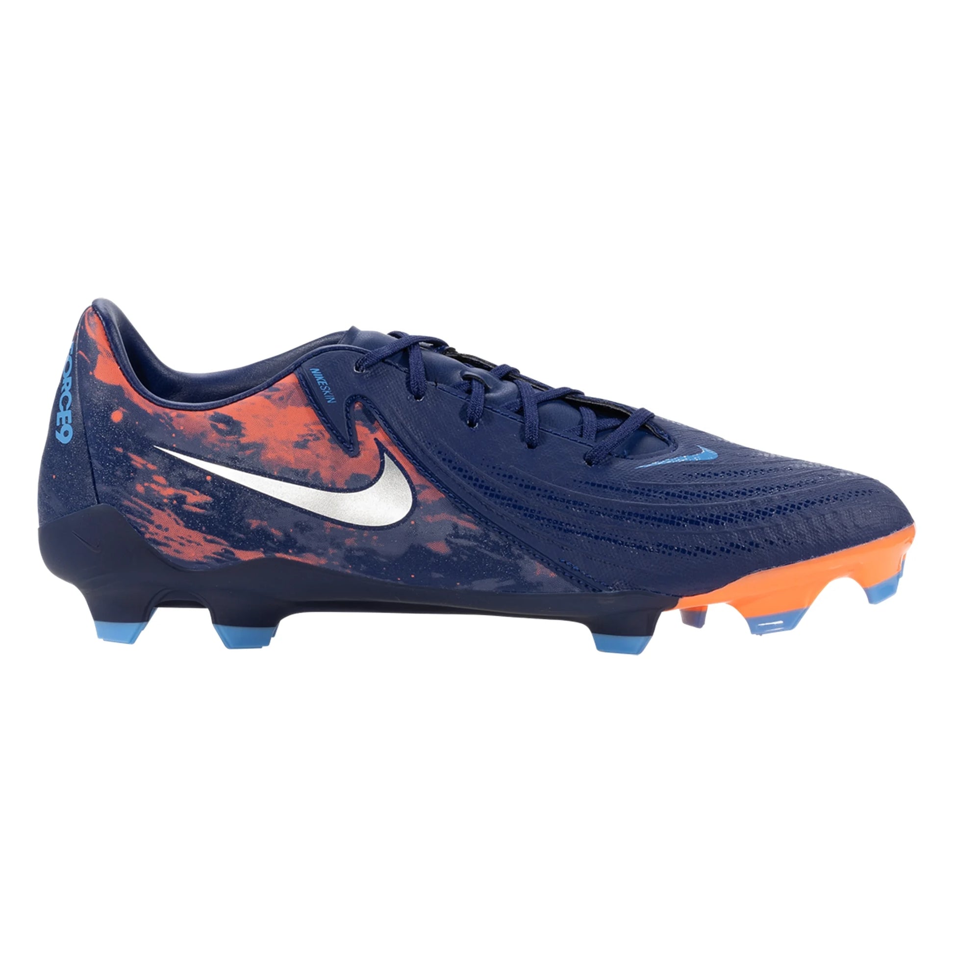 Nike Phantom GX II Academy Haaland FG/AG Firm Ground Soccer Cleat Blue Void/Chrome - The Art of Soccer Shop