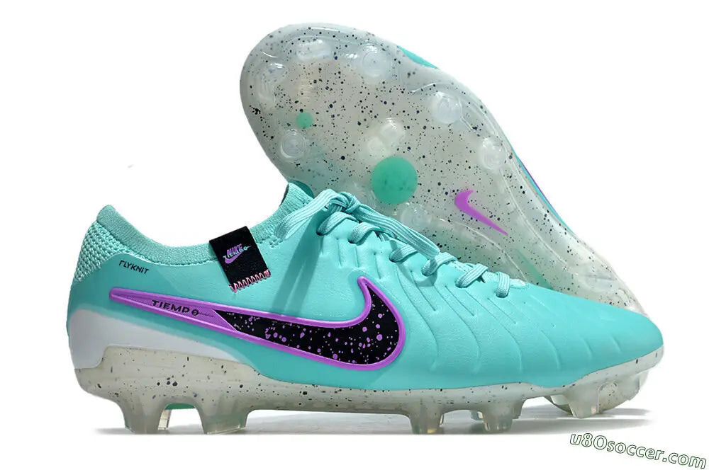 Nike Tiempo Legend 10 Elite FG Firm Ground Soccer Cleats - Blue/Black/Purple SIZE 8 LEFT - The Art of Soccer Shop