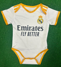 Load image into Gallery viewer, Real Madrid 23/24 Home Baby Onesie
