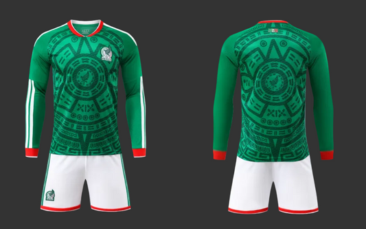Mexico 25/26 Adult World Cup Home long Sleeve Kit - The Art of Soccer Shop