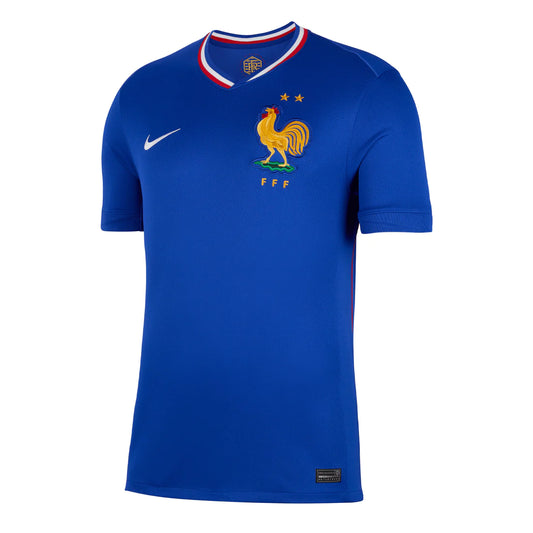 NIKE MEN'S FRANCE 2024/25 HOME JERSEY BLUE/RED - The Art of Soccer Shop