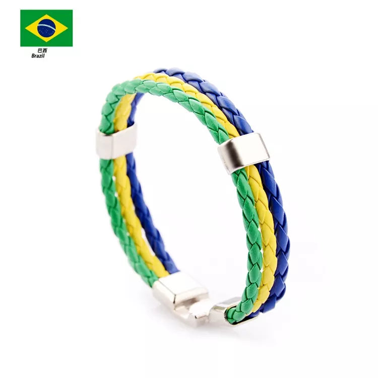World Cup Country Woven Bracelet