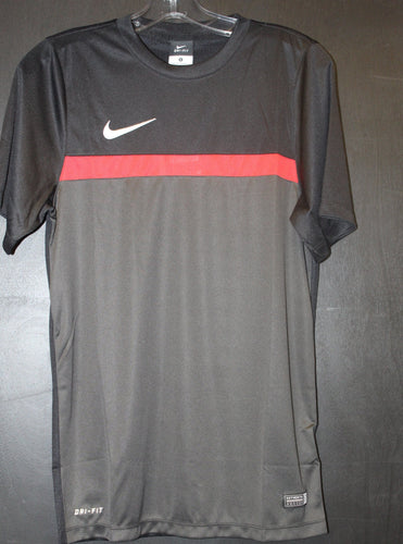 Nike  Men's Academy S/S Training Top Black/Red - The Art of Soccer Shop