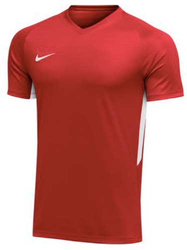 Red Nike Dry Tiempo Premier Short Sleeve Jersey - The Art of Soccer Shop