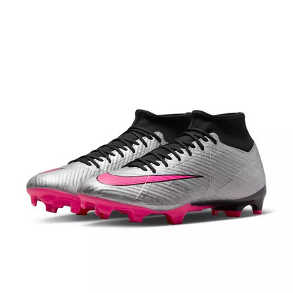 Nike Zoom Mercurial Superfly 9 Academy XXV MG "Metallic Silver/Hyper Pink" Men's Soccer Cleat - The Art of Soccer Shop